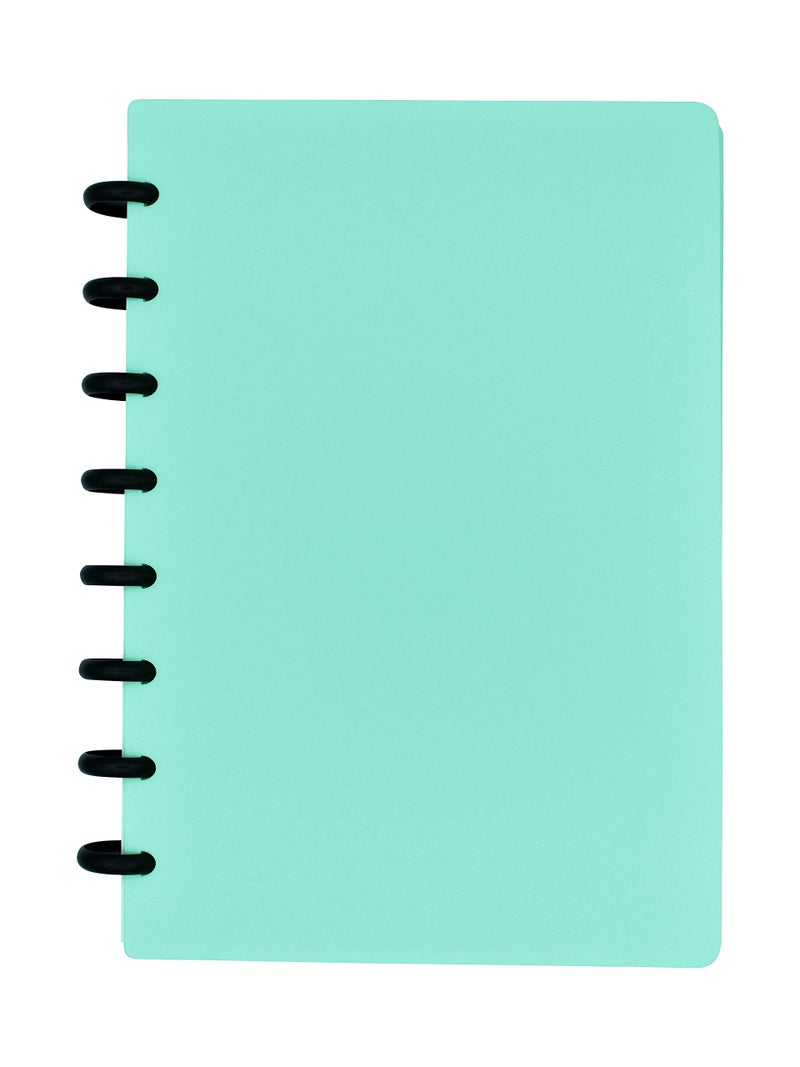 Eleven Discs Discbound Notebook, Junior Size, 1mm Poly Cover, Heavyweight Paper, 50 Dot Grid Sheets (Black) - Image 1